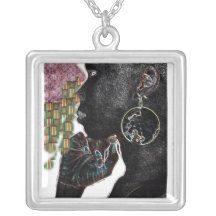 Painted Lady Jewellery piece. Custom Necklace
