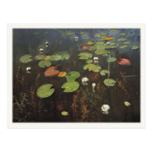 Painted Lilipads Postcard Greetings