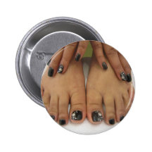 Painted Nails Pinback Button