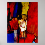 Painted Nude Girl ~ Print Poster Abstract Modern