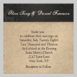 Painted Peacock Elegant Black & White Wedding Invi invitations