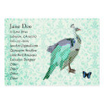 Painted Peacock Elegant Damask Cards Business Card Templates