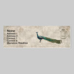Painted Peacock White Vintage  Business Card/Tag business cards