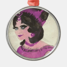 Painted Pink Lady Ornaments