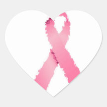 Painted Pink Ribbon Sticker
