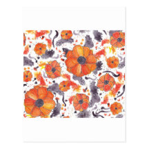 Painted Poppies Postcard