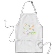 Painted Retro Circles green Superchef Apron