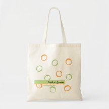Painted Retro Circles orange green Wedding Bag