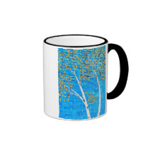 painted trees coffee mugs