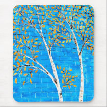 painted trees mousepads
