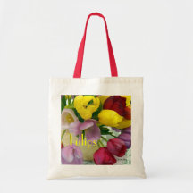 Painted Tulips Bouquet Bag