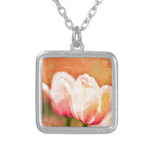 Painted Tulips Personalized Necklace