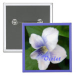 Painted White Violet Buttons