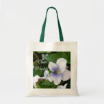 Painted White Violets Canvas Bag