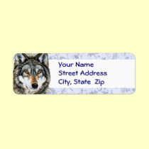 Painted Wolf Address Labels labels