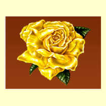 Painted Yellow Rose postcards