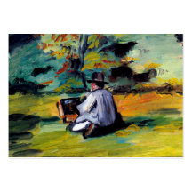 Painter at work impressionist art Paul Cezanne Business Card Template