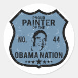 Painter Obama Nation Round Sticker
