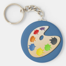 Painter Palette Keychains