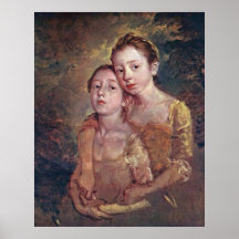 Painter's girl with a cat by Thomas Gainsborough Print
