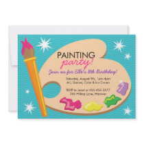 Painting & Art Birthday Party Invitations