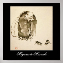 Painting by Miyamoto Musashi, c. 1600's Posters