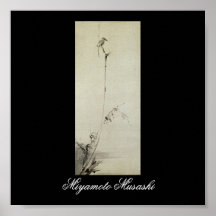 Painting by Miyamoto Musashi, c. 1600's Print