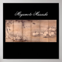 Painting by Miyamoto Musashi, c. 1600's Print