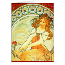 Painting. From The Arts Series by Mucha Cards