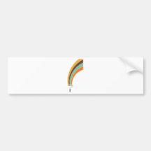 Painting in retro colours bumper sticker
