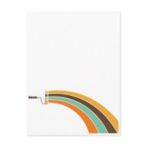 Painting in retro colours postcards