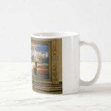 Painting in the museum of surrealism coffee mugs