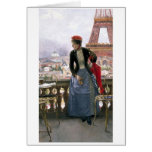 Painting of Eiffel Tower Greeting Card cards