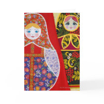 Painting of Russian Matryoshka doll Greeting Card