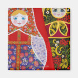 Painting of Russian Matryoshka doll Fridge Magnet