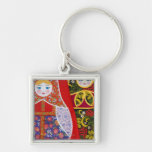 Painting of Russian Matryoshka doll Key Chain