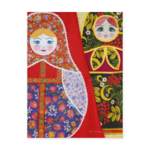 Painting of Russian Matryoshka doll Postcards