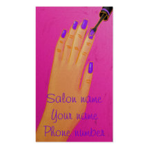 Painting Purple Nails Business Card Template