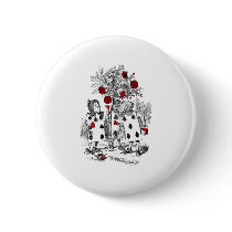 Painting the Roses Red Pinback Button