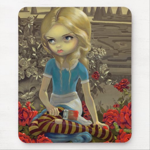 "Painting the Roses Red" Mousepad