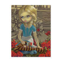 "Painting the Roses Red" Postcard