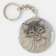 paintings of cats keychain