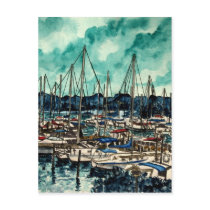 paintings of sailboats sailor sailing art post card