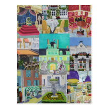 Paintings/Peintures of Fontainebleau,FRANCE Postcard