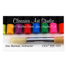 Paints and Brush Business Card Template