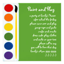 Paints and Brushes Custom Invite