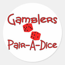 Pair-A-Dice Round Sticker