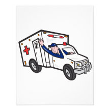 Pair médical de technicien de secours de véhicule  faire-parts