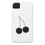 Pair of Cherries. Black and White. iPhone 4 Case-Mate Cases