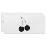 Pair of Cherries. Black and White. Rack Cards